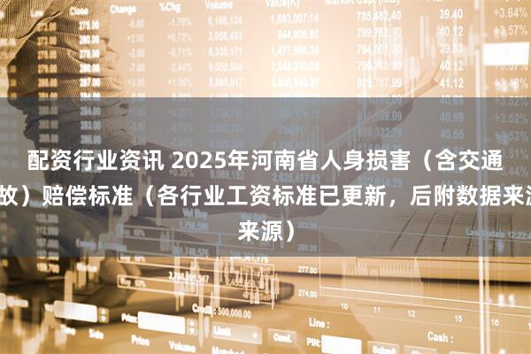 配资行业资讯 2025年河南省人身损害（含交通事故）赔偿标准（各行业工资标准已更新，后附数据来源）